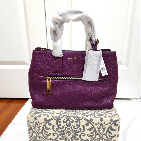 NWT Marc Jacobs Gotham East-West Leather Tote/ Crossbody Bag- Iris Color$575 - Picture 9 of 10